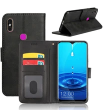 MKS Klasik Kulit Flip Case untuk Leagoo M13 Dompet Ponsel Case Penutup dengan ID Card Slot(China)