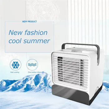 

USB Air Cooler Mini Portable Air Conditioner Humidifier Purifier Light Desktop Air Cooling Fan For Office Home