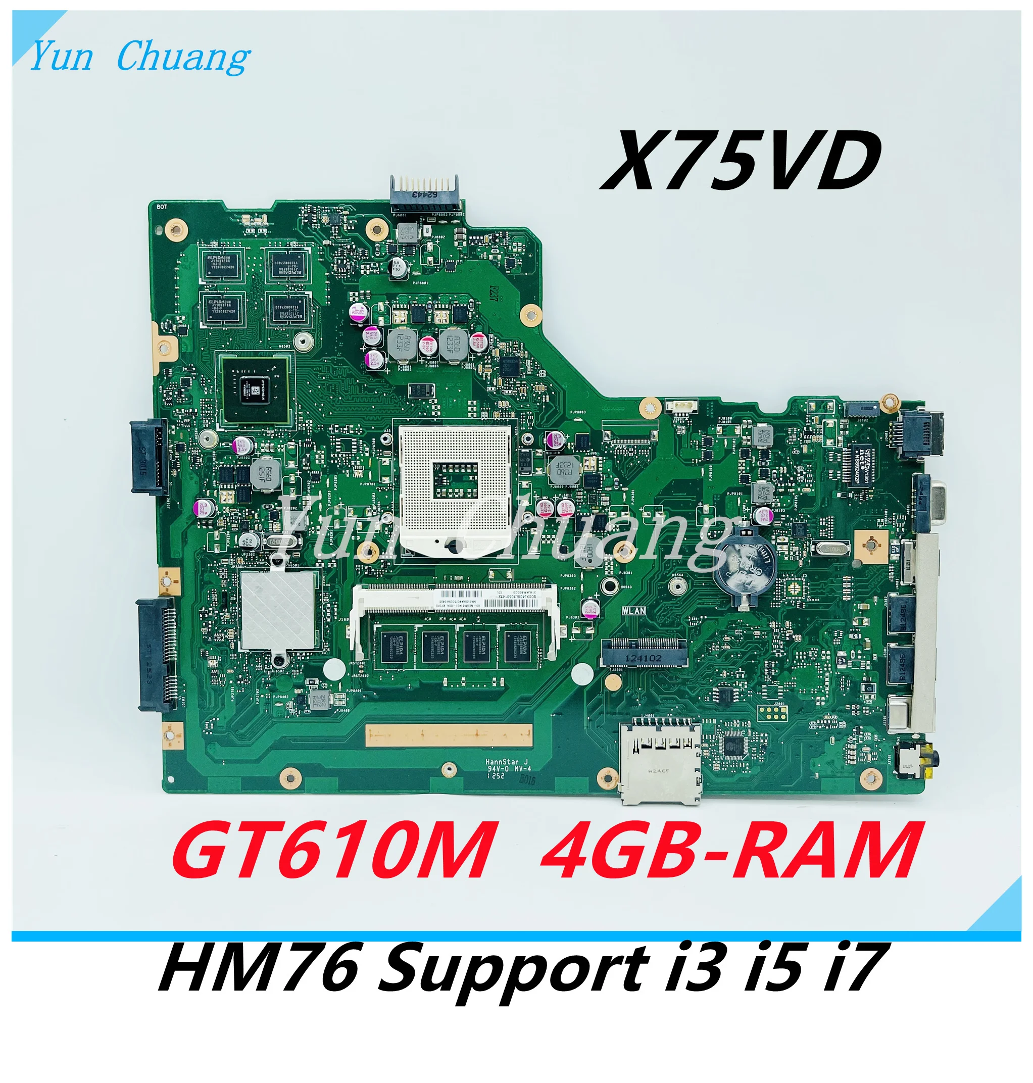 X75VD Mainboard For ASUS X75VC X75VB X75VD X75V Laptop
