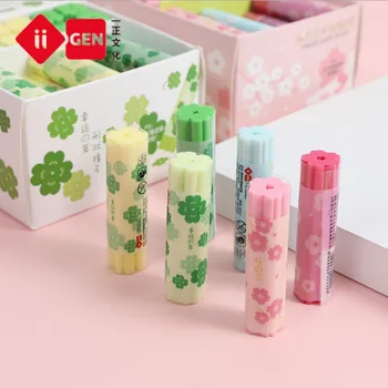 

1pcs/pack Creative Cute Cartoon creative cherry blossom lucky clover eraser School Stationery