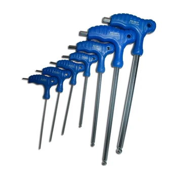 

9pcs T-Handle Hex Key Wrench Ball End Allen Hex Key Wrench Spanner Hand Tool Set 1.5mm-10mm For Auto Bike Motorycle Reapair