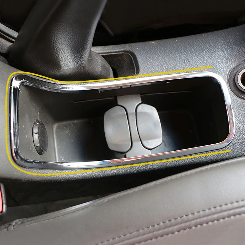 

Zlord ABS Chrome Car Center Console Water Glass Cup Holder Trim for Chevrolet Cruze Sedan Hatchback 2009 - 2015 Car Styling