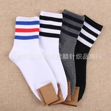 Корейские полосатые женские носки, теплые хлопковые уличные носки harajuku, модные повседневные Забавные милые носки kawaii art happy, зимние носки skarpetki