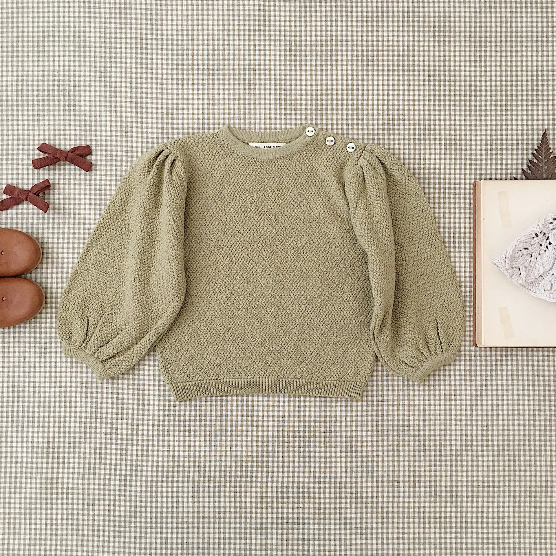 Kids Sweaters New Autumn Winter Soor Ploom Brand Vintage Girl 