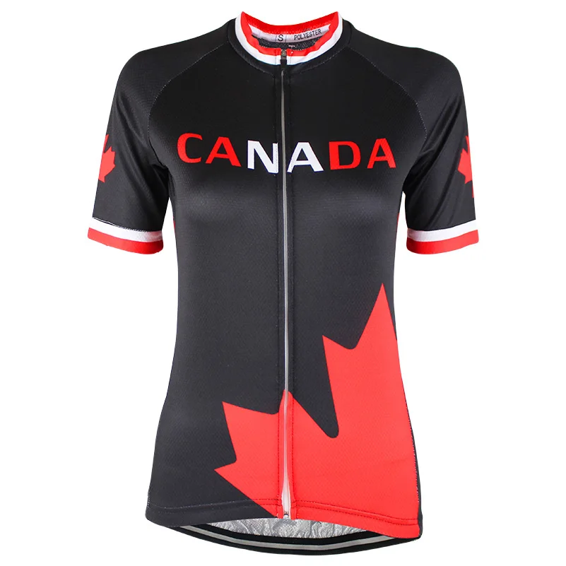 

HIRBGOD 2020 New Canada Uniform Team Cycling Jersey Women Outdoor Sports Bicycle Bike Shirt MTB Road Race Bike Jerseys Top,HK070