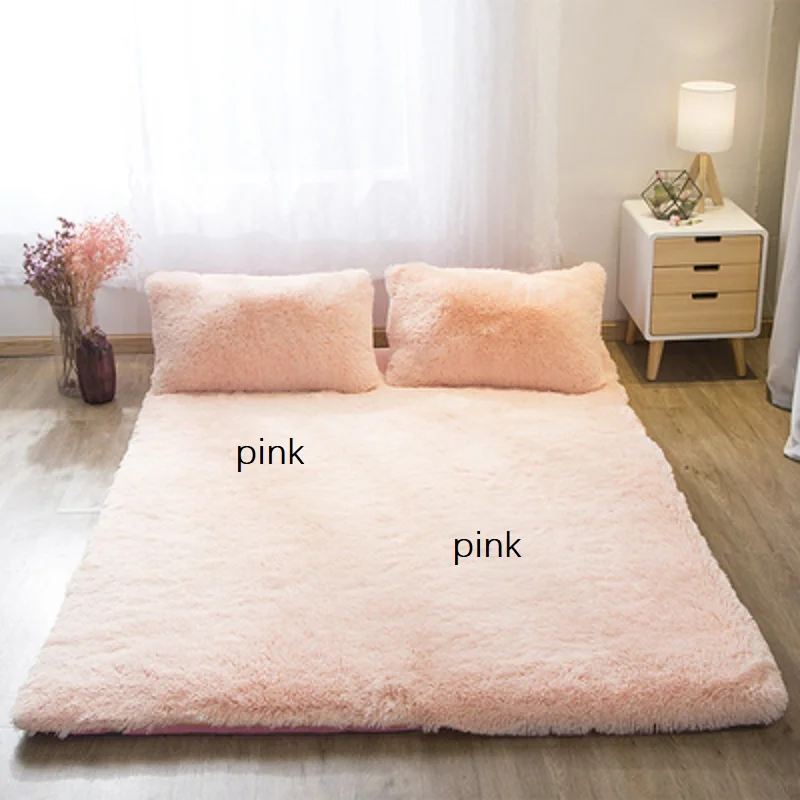 Foldable Mattress in Winter Coral Fleece Comfortable Fabrics Warm in Winter Foldable Mats King Queen Twin Full Size Bed Product