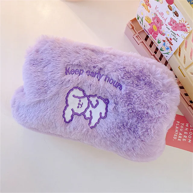 Cute Plush Cloud Pencil Case Girl Cartoon Cosmetic Bag Student Storage Bag Coin Purse Pencil Case Office Pencil Case 1PC B