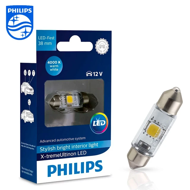 Philips Ultinon Pro3000 Led Fest 30mm 38mm 43mm Festoon C5w 6000k Cool  White Car Signal Side Lamps Interior Reading Light, 1pcs - Signal Lamp -  AliExpress