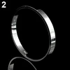 Women Men Simple Titanium Steel Plain Cuff Bangle Bracelet Xmas Gift Jewelry 2