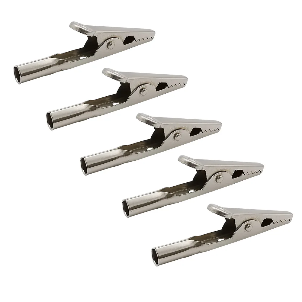10Pcs 51mm 10A Metal Alligator Clips Battery Clip Cable Lead Test Clips