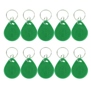 

100Pcs Read Only 125KHZ EM4100 Keychain RFID Proximity ID Card Token Tags Key Fobs Access System Green