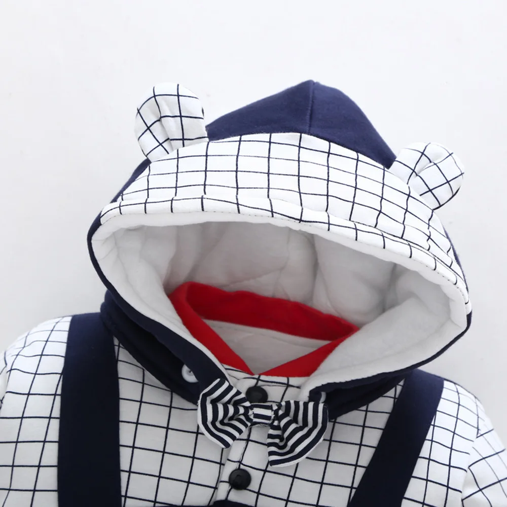 Осенне зимний новый детский комбинезон хлопковый для новорожденных мальчиков и