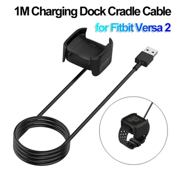 

1Pcs Durable Wristbands ABS USB Charger Cable Power Adapter Base 100cm Fast Charging Dock Cradle For Fitbit Versa 2 Smart Watch