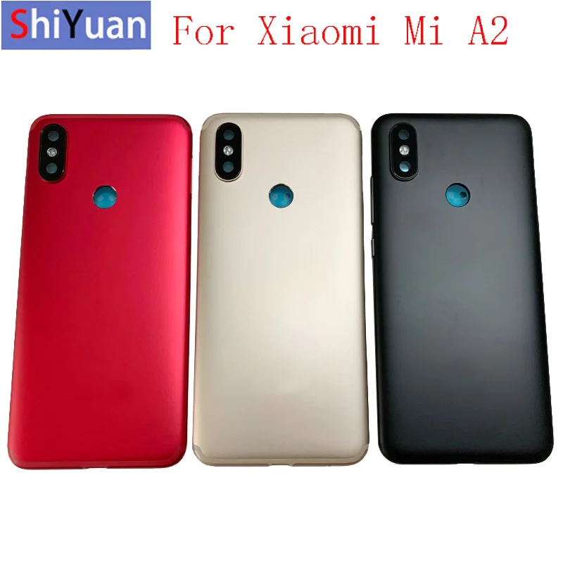 Задняя крышка для аккумулятора Xiaomi Mi A2 задняя корпуса Lite + Кнопка питания и