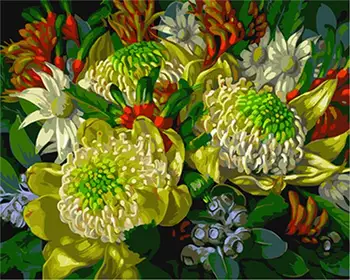 

DRAWJOY Flower Framed Picture DIY Painting By Numbers Painting & Calligraphy Home Decoration For Living Room Wall Art