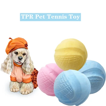 

New pet toy TPR tennis toy environmentally friendly non-toxic training small and medium dog toy ball，Q82