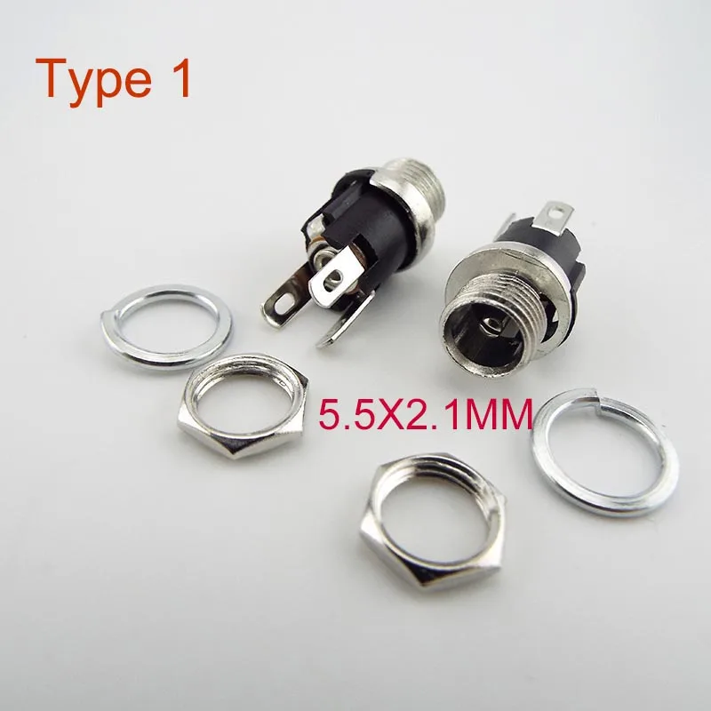 Description Picture 3 of item5.5 x 2.1mm DC Female Power Supply Jack charging port Socket 5.5 * 2.1 mm Electric Pcb Panel Mount Connector Threaded Metal plug