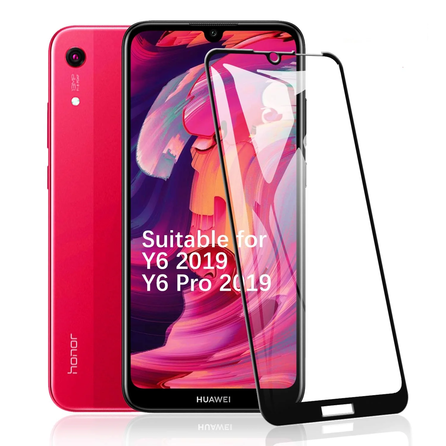 Для huawei Y6 Pro 2019 протектор экрана 3D Изогнутые с полным охватом матрицы точки