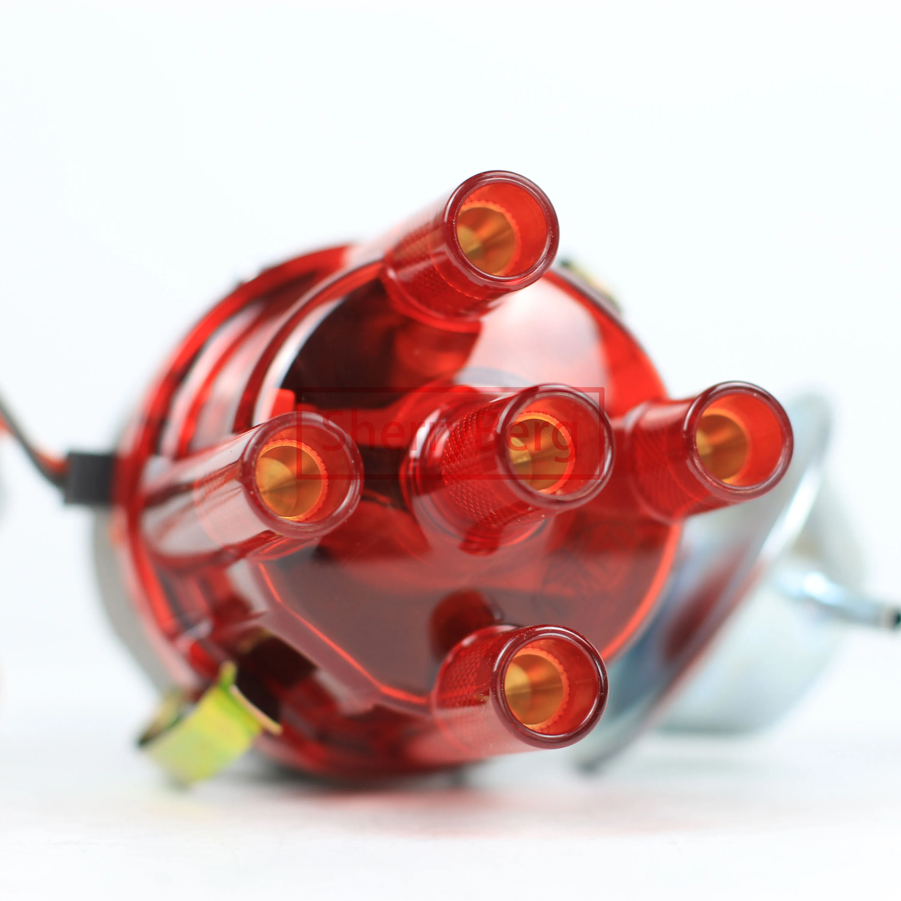 Complete electronic ignition distributor for VOLVO B20A B20B B18 engines VACUUM ADVANCE CCW red transparency cap