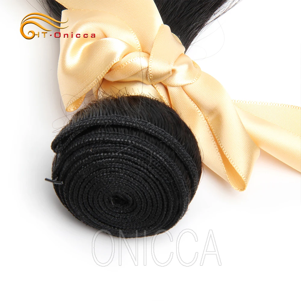 Htonicca 26 28 30 дюймов длинные Remy перуанские человеческие волосы плетение прямые 1 3 4