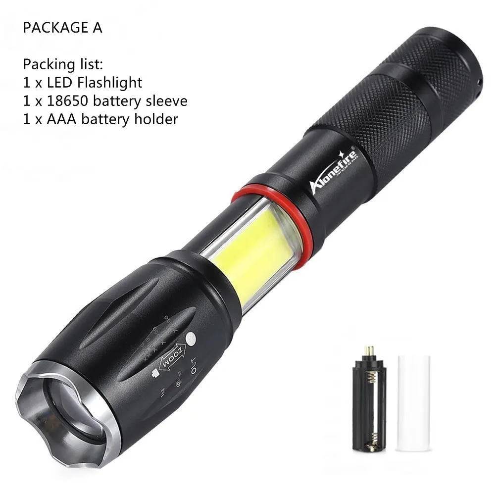 floodlight A AloneFire G701 COB фонарик 5000лм CREE XML T6 светодиодный алюминиевый водонепроницаемый тактический фонарь с зумом, магнитный Рабочий фонарь, аккумулятор 18650 - Испускаемый цвет: floodlight A