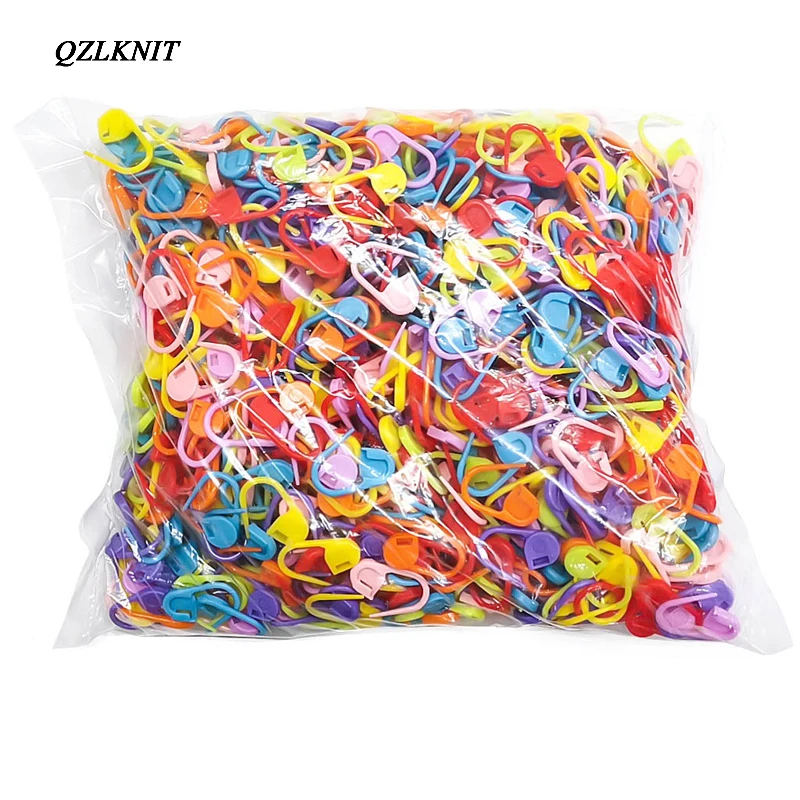 QZLKNIT разноцветные пластиковые каучуковые маленькие зажимы для фиксации маркеры