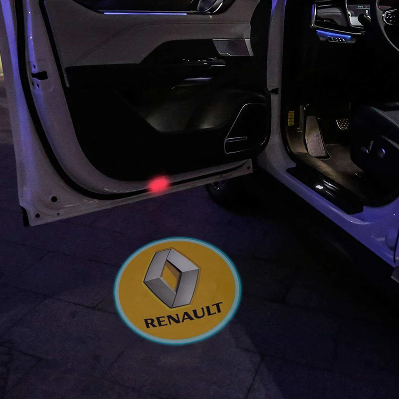 2pcs Car LED Door Light For Renault latitude Talisman laguna Espace door logo projector light Ghost Shadow welcome light