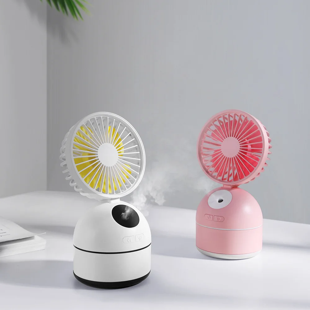 

2000mAh Portable Water Spray Mist Fan Electric USB Rechargeable Handheld Mini Fan Gift Electric Personal Fans Party Gift 29