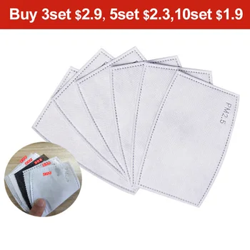 

Breathable 5Layer PM2.5 mask filters Anti Haze Mouth Face Masks Replacement Filtering Disposable Face Masks Replacement Filterig