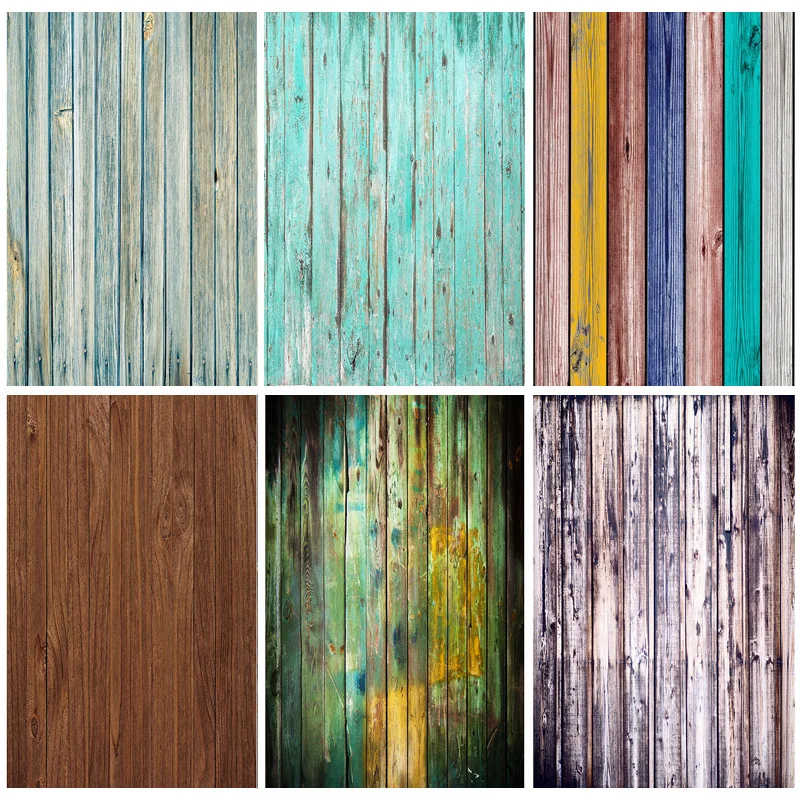 

SHENGONGBAO Wood Floor Texture Photography Backdrops Props Vintage Newborn Baby Portrait Photo Studio Background 21318WQ-02