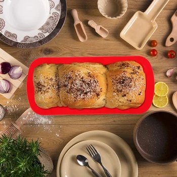 

Non-stick Baking Rectangular Form Silicone Mold Kitchen Cake Decorating Baking Toast Bread Moulds Kitchen Tools