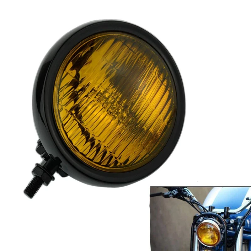 

Motorcycle Headlight Vintage Custom Cafe Racer H4 4 1/2 inch Headlight for Harley Honda CB CG Bobber Chopper Yamaha Suzuki Kawas