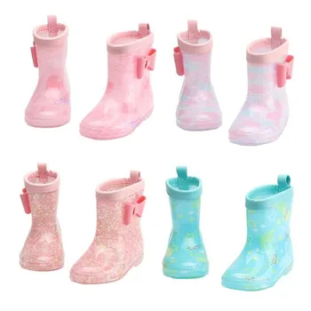 

Baby Girls Rain Boots Baby Kids Rain Boots Beauty Bow Rainboots Fashion Rubber Shoes Toddler Kids Jelly shoes