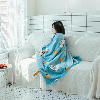 

New Style Super Warm Machine Washable Coral Fleece Thicken Blanket for Bed Sofa Suitable For Twin Size