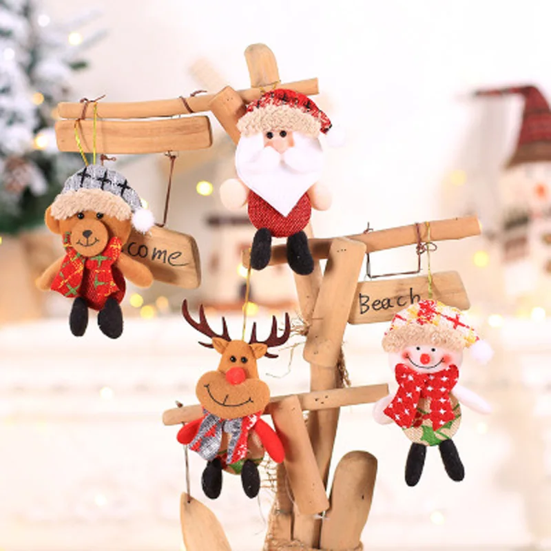 1 шт. маленькая кукла, ткань, Рождественская елка, кулон, праздничные вечерние украшения, сделай сам, подарки, висячие украшения ручной работы