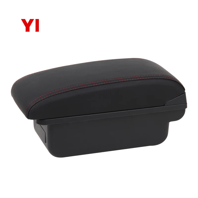 For Suzuki Vitara Armrest Box Universal Car Central Armrest Storage Box cup holder ashtray modification accessories - Color Name: Y1-Red Thread