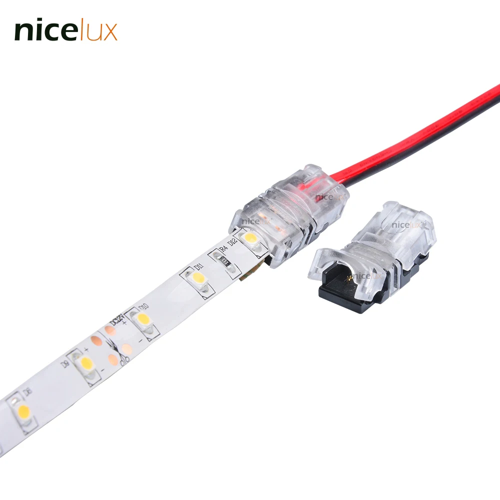 Liwinting 10piezas 5pin 17cm Cable LED Conecte 12mm de Ancho SMD 5050 RGBW Tira de LED/Luz de Cinta para pelar Controlador Conector de Esquina de 5 Conductores a presión 