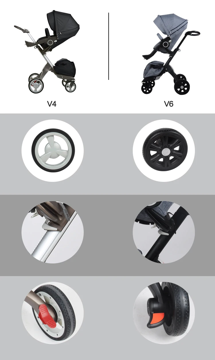 2 In 1 Baby Stroller High Landscape Folding Portable Baby Carriage For Newborns Luxury Prams For 0-3 Years Old