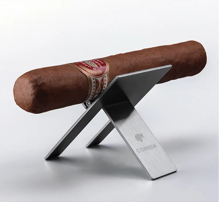 Cigar holder portable tripod cigarette stainless steel folding simple fashion trend display cigar | Дом и сад