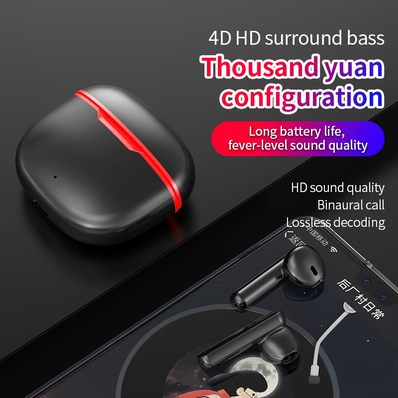 

Wireless Bluetooth 5.0 Headphones For Android And IOS Smartphones Waterproof HiFi Stereo Headphones 300mAh Sports Headphones