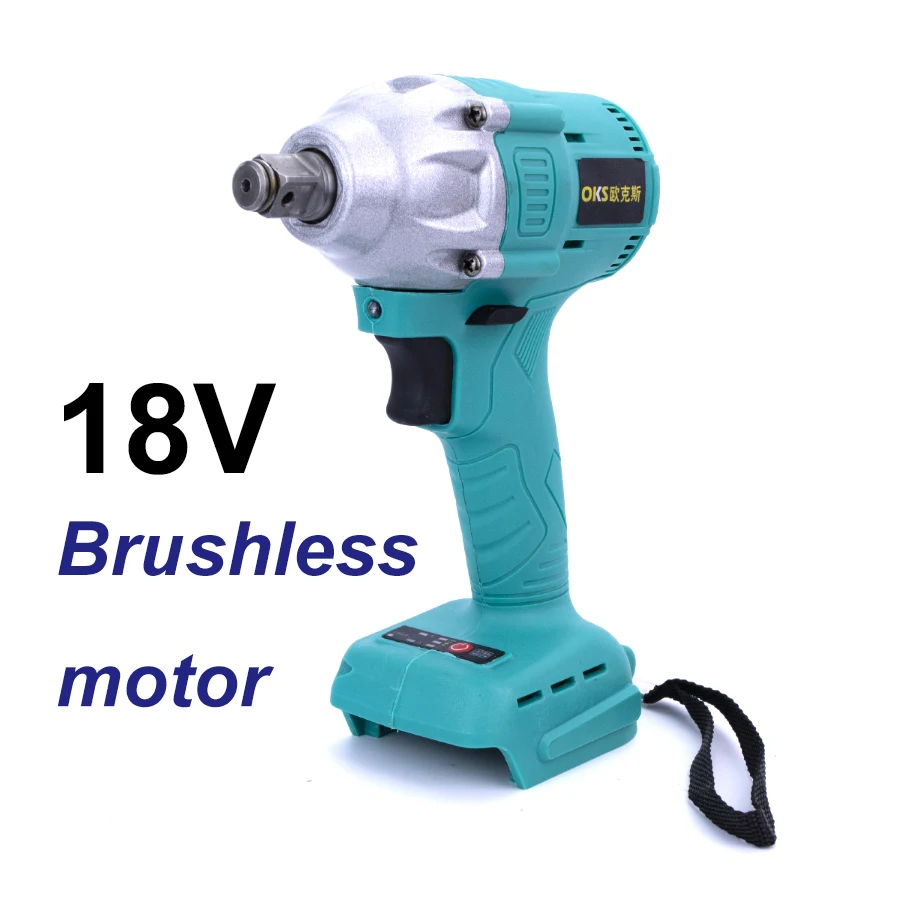

18V Brushless Electric Wrench 1/2inch Socket 500N/M Cordless Impact Wrench Power Tools supports Makita Battery