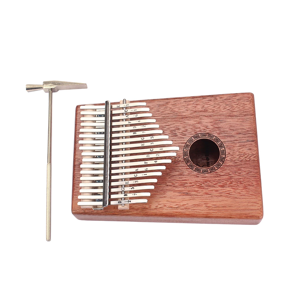 

Exquisite African Solid Mahogany Kalimba Finger Percussion 17-Key Traditional African Musical Instrument