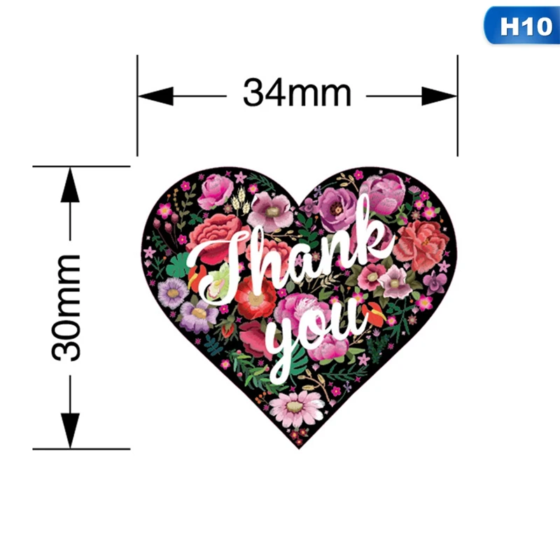 10 600pcs for 1 Roll 600 шт./компл. Цветы Сердце Спасибо наклейки этикетки для печати для подарка средство герметизации упаковки паста офисные школьные принадлежности милые канцелярские принадлежности - Цвет: 10 600pcs for 1 Roll