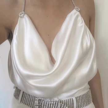 

New Retro Drape Slim Fit Small Camisole Women's Versatile Slimming INS Elegant Navel Vest