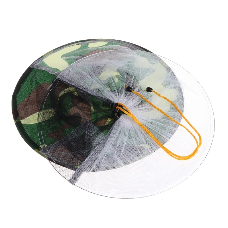 Bee Hat Beekeeping Camouflage Net Head Face Protector Cap Insect Outdoor Camping Bee Hat