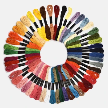 

DIY Sewing Tool Multicolor Cross Stitch Skein Kit Embroidery Tool Set Embroidery Thread Skein Kit Sewing Craft Crochet Floss Set