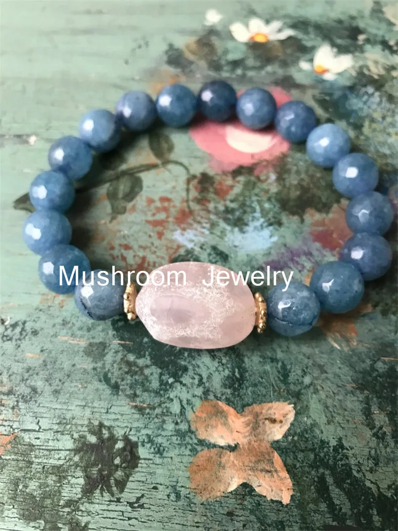 Gemstone Bracelets Made Of Stones Natural Rose Quartz Pink Stone Bracelet