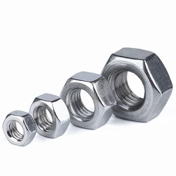 DIN934 A4 316 Stainless Steel Hex Nut Hexagonal Nuts M2 M2.5 M2.6 M3 M4 M5 M6 M8 M10 M12 M14 M16 M18 M20 M22 M24