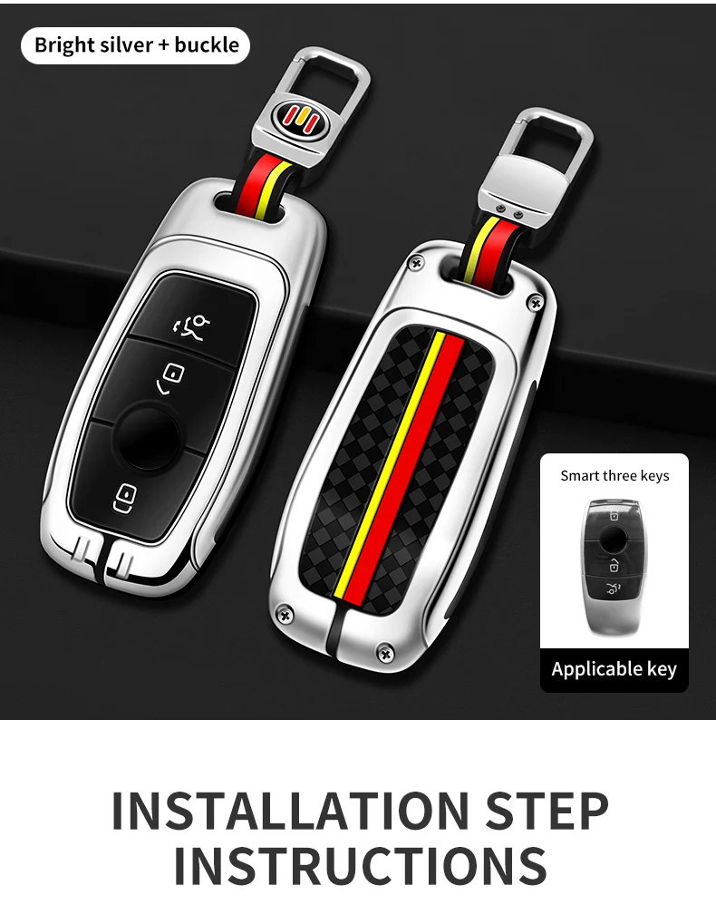 Portachiavi in metallo con telecomando per auto portachiavi per Mercedes Benz classe A C E S classe G GLC CLE CLA GLB GLS W177 W205 W213 W222 X167 borsa AMG 20 Portachiavi in metallo con telecomando per auto portachiavi per Mercedes Benz classe A C E S classe G GLC CLE CLA GLB GLS W177 W205 W213 W222 X167 borsa AMG - He47304b622314dfaa940b05fe188b290u