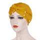 Turbante con perlas de terciopelo elásticas para Mujer, gorro musulmán, Hijab islámico, pañuelo para la cabeza, Turbante
